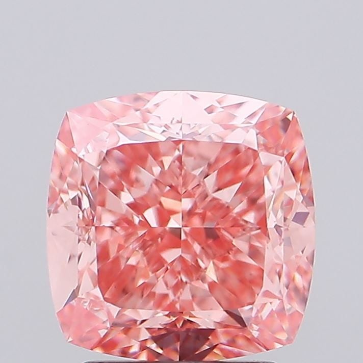 Loose Diamond - CUSHION MODIFIED 3.04ct Fancy Vivid Pink VVS2: Loose Diamond - CUSHION MODIFIED 3.04ct Fancy Vivid Pink VVS2 Source: This is a real non-mined Diamond that has been grown in a lab Shape: CUSHION MODIFIED Carats: 3.04 Color: Fancy Vivid Pink Certifi