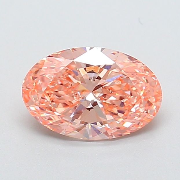 Loose Diamond - OVAL 1.4ct Fancy Vivid Orangey Pink VS1: Loose Diamond - OVAL 1.4ct Fancy Vivid Orangey Pink VS1 Source: This is a real non-mined Diamond that has been grown in a lab Shape: OVAL Carats: 1.4 Color: Fancy Vivid Orangey Pink Certification: IGI
