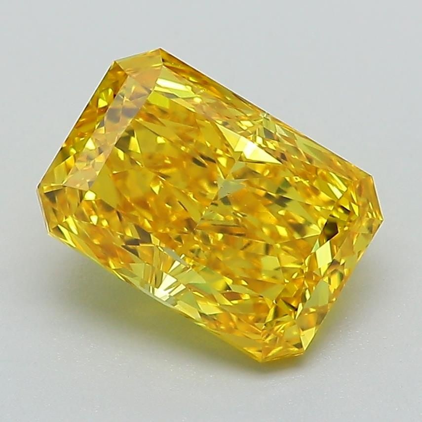Loose Diamond - RADIANT 2.44ct Fancy Vivid Yellow VS2: Loose Diamond - RADIANT 2.44ct Fancy Vivid Yellow VS2 Source: This is a real non-mined Diamond that has been grown in a lab Shape: RADIANT Carats: 2.44 Color: Fancy Vivid Yellow Certification: IGI Vid