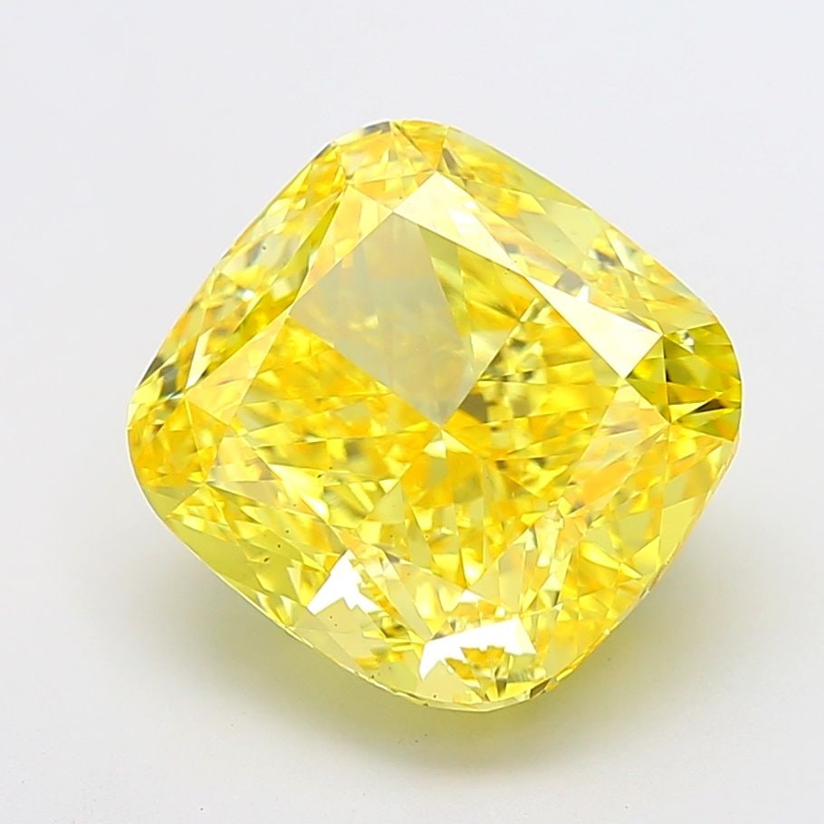 Loose Diamond - CUSHION MODIFIED 10.31ct Fancy Vivid Yellow VS1: Loose Diamond - CUSHION MODIFIED 10.31ct Fancy Vivid Yellow VS1 Source: This is a real non-mined Diamond that has been grown in a lab Shape: CUSHION MODIFIED Carats: 10.31 Color: Fancy Vivid Yellow Ce