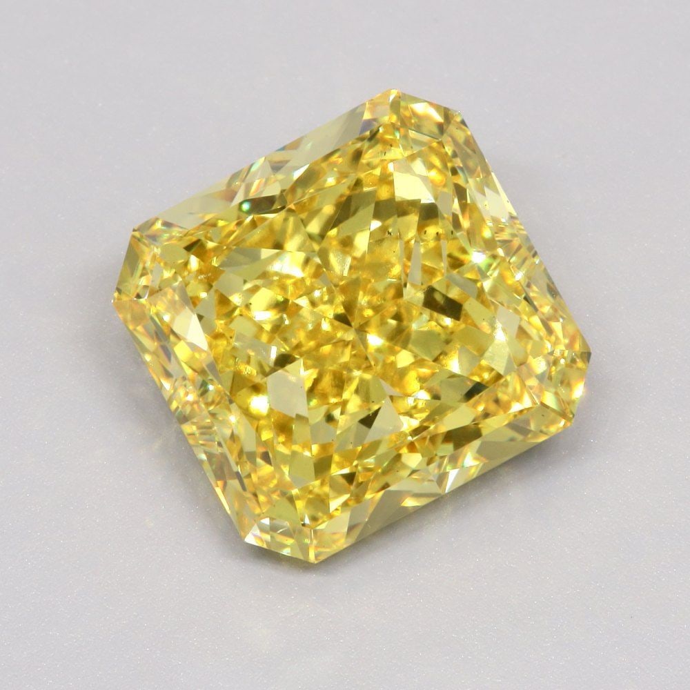Loose Diamond - SQUARE RADIANT 9.02ct Fancy Vivid Yellow VS2: Loose Diamond - SQUARE RADIANT 9.02ct Fancy Vivid Yellow VS2 Source: This is a real non-mined Diamond that has been grown in a lab Shape: SQUARE RADIANT Carats: 9.02 Color: Fancy Vivid Yellow Certific