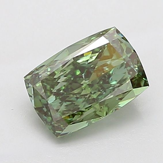 Loose Diamond - CUSHION MODIFIED 2.07ct Fancy Vivid Green VVS2: Loose Diamond - CUSHION MODIFIED 2.07ct Fancy Vivid Green VVS2 Source: This is a real non-mined Diamond that has been grown in a lab Shape: CUSHION MODIFIED Carats: 2.07 Color: Fancy Vivid Green Certi