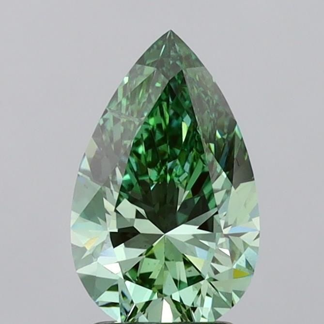 Loose Diamond - PEAR 2.05ct Fancy Vivid Green SI1: Loose Diamond - PEAR 2.05ct Fancy Vivid Green SI1 Source: This is a real non-mined Diamond that has been grown in a lab Shape: PEAR Carats: 2.05 Color: Fancy Vivid Green Certification: IGI Video: