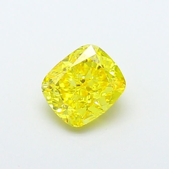 Loose Diamond - CUSHION MODIFIED 1.14ct Fancy Vivid Yellow VVS1: Loose Diamond - CUSHION MODIFIED 1.14ct Fancy Vivid Yellow VVS1 Source: This is a real non-mined Diamond that has been grown in a lab Shape: CUSHION MODIFIED Carats: 1.14 Color: Fancy Vivid Yellow Cer