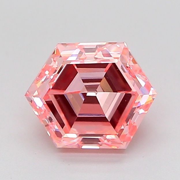Loose Diamond - HEXAGONAL 1.43ct Fancy Vivid Pink VS1: Loose Diamond - HEXAGONAL 1.43ct Fancy Vivid Pink VS1 Source: This is a real non-mined Diamond that has been grown in a lab Shape: HEXAGONAL Carats: 1.43 Color: Fancy Vivid Pink Certification: IGI Vid
