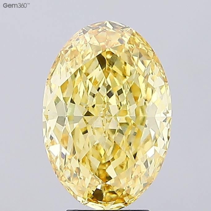 Loose Diamond - OVAL 5.08ct Fancy Vivid Yellow VVS2: Loose Diamond - OVAL 5.08ct Fancy Vivid Yellow VVS2 Source: This is a real non-mined Diamond that has been grown in a lab Shape: OVAL Carats: 5.08 Color: Fancy Vivid Yellow Certification: IGI Video: