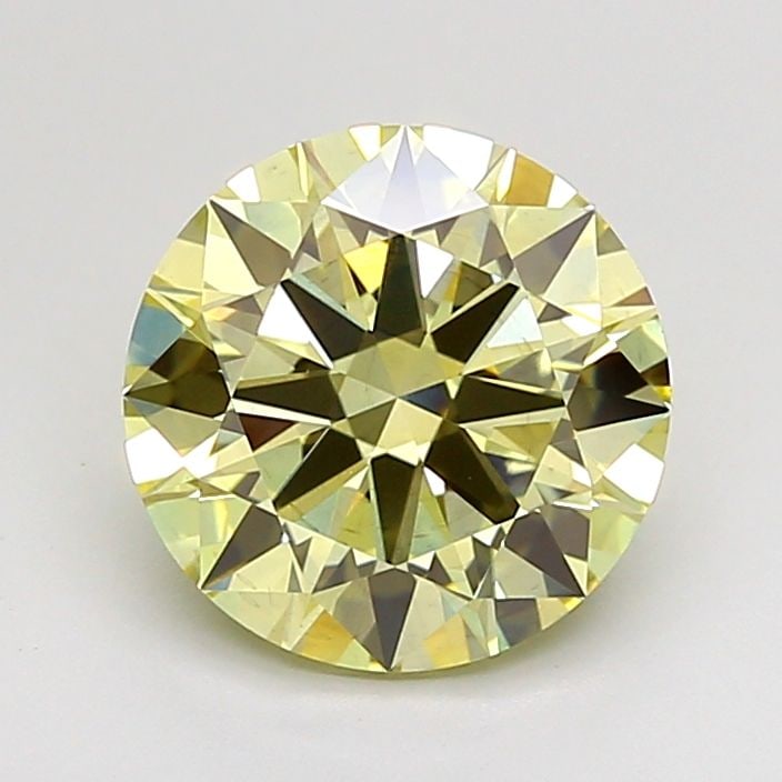 Loose Diamond - ROUND 2.51ct Fancy Yellow VS2: Loose Diamond - ROUND 2.51ct Fancy Yellow VS2 Source: This is a real non-mined Diamond that has been grown in a lab Shape: ROUND Carats: 2.51 Color: Fancy Yellow Certification: IGI Video: