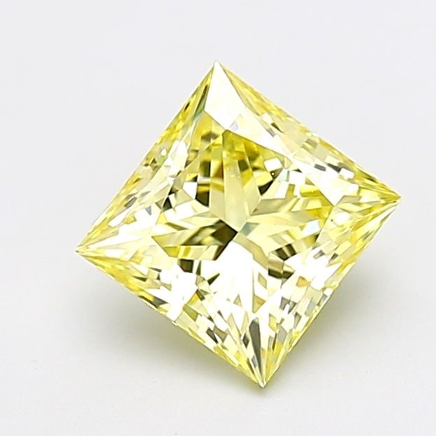 Loose Diamond - PRINCESS 2.03ct Fancy Yellow VS1: Loose Diamond - PRINCESS 2.03ct Fancy Yellow VS1 Source: This is a real non-mined Diamond that has been grown in a lab Shape: PRINCESS Carats: 2.03 Color: Fancy Yellow Certification: IGI Video: