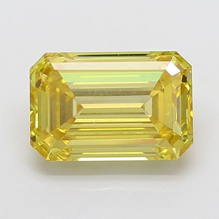 Loose Diamond - EMERALD 5.51ct Fancy Intense Yellow VS2: Loose Diamond - EMERALD 5.51ct Fancy Intense Yellow VS2 Source: This is a real non-mined Diamond that has been grown in a lab Shape: EMERALD Carats: 5.51 Color: Fancy Intense Yellow Certification: IGI
