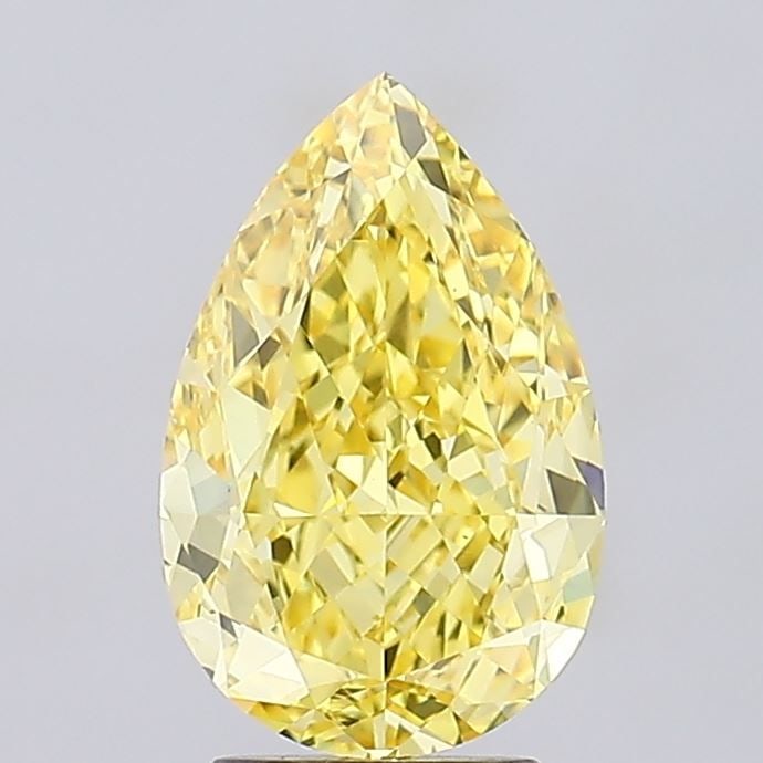 Loose Diamond - PEAR 4.01ct Fancy Vivid Yellow VS1: Loose Diamond - PEAR 4.01ct Fancy Vivid Yellow VS1 Source: This is a real non-mined Diamond that has been grown in a lab Shape: PEAR Carats: 4.01 Color: Fancy Vivid Yellow Certification: IGI Video: