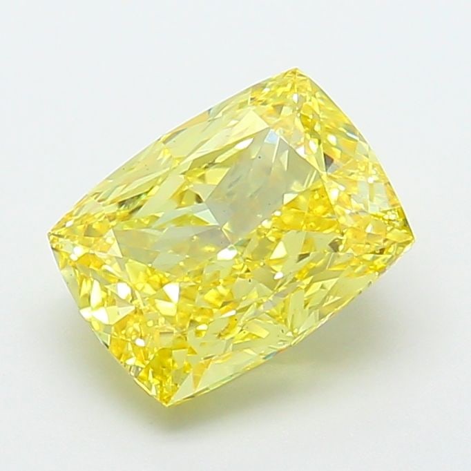 Loose Diamond - CUSHION MODIFIED 3.0ct Fancy Intense Yellow VS2: Loose Diamond - CUSHION MODIFIED 3.0ct Fancy Intense Yellow VS2 Source: This is a real non-mined Diamond that has been grown in a lab Shape: CUSHION MODIFIED Carats: 3.0 Color: Fancy Intense Yellow Ce
