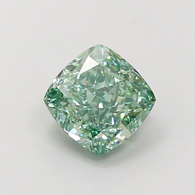 Loose Diamond - CUSHION MODIFIED 1.51ct Fancy Vivid Green VS1: Loose Diamond - CUSHION MODIFIED 1.51ct Fancy Vivid Green VS1 Source: This is a real non-mined Diamond that has been grown in a lab Shape: CUSHION MODIFIED Carats: 1.51 Color: Fancy Vivid Green Certif
