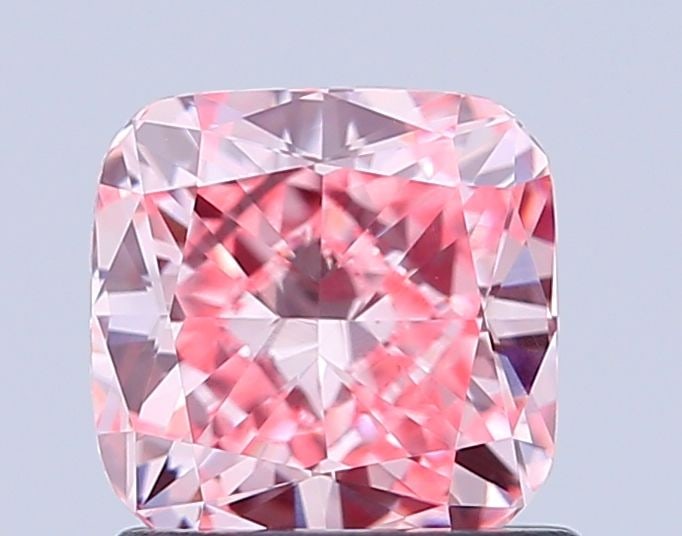 Loose Diamond - CUSHION MODIFIED 1.06ct Fancy Vivid Pink VS1: Loose Diamond - CUSHION MODIFIED 1.06ct Fancy Vivid Pink VS1 Source: This is a real non-mined Diamond that has been grown in a lab Shape: CUSHION MODIFIED Carats: 1.06 Color: Fancy Vivid Pink Certific