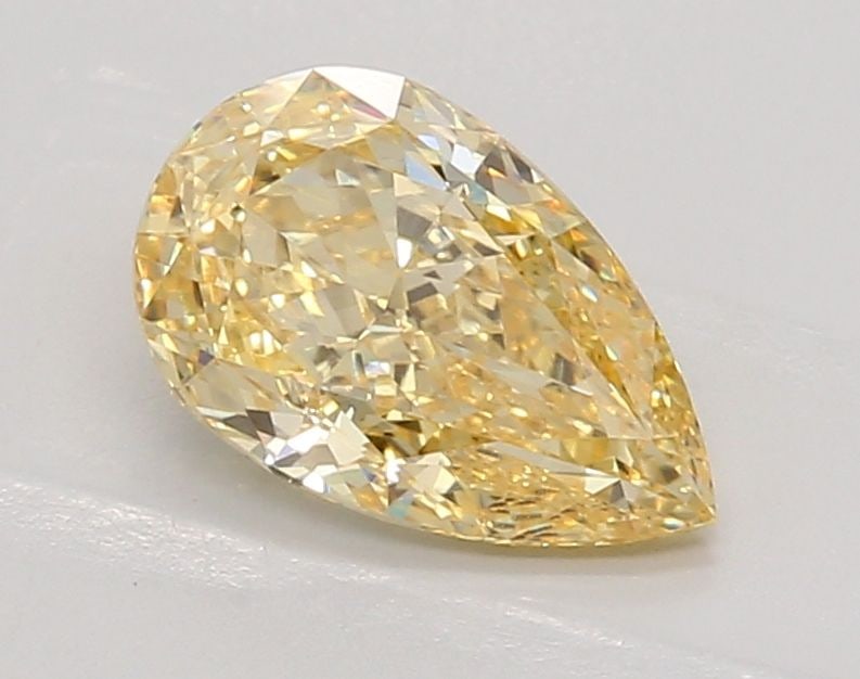 Loose Diamond - PEAR 1.47ct Fancy Intense Yellow VVS2: Loose Diamond - PEAR 1.47ct Fancy Intense Yellow VVS2 Source: This is a real non-mined Diamond that has been grown in a lab Shape: PEAR Carats: 1.47 Color: Fancy Intense Yellow Certification: IGI Vide