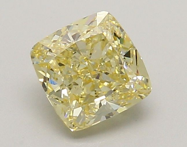 Loose Diamond - CUSHION BRILLIANT 1.02ct Fancy Yellow VS1: Loose Diamond - CUSHION BRILLIANT 1.02ct Fancy Yellow VS1 Source: This is a real non-mined Diamond that has been grown in a lab Shape: CUSHION BRILLIANT Carats: 1.02 Color: Fancy Yellow Certification: