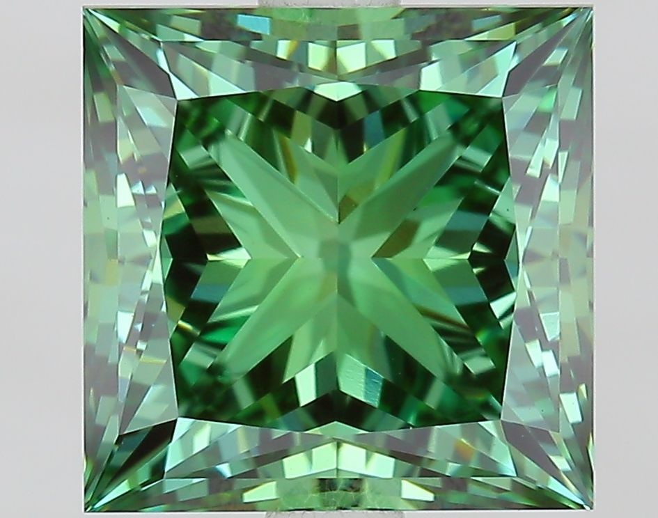 Loose Diamond - PRINCESS 3.0ct Fancy Vivid Green VVS2: Loose Diamond - PRINCESS 3.0ct Fancy Vivid Green VVS2 Source: This is a real non-mined Diamond that has been grown in a lab Shape: PRINCESS Carats: 3.0 Color: Fancy Vivid Green Certification: IGI Vide