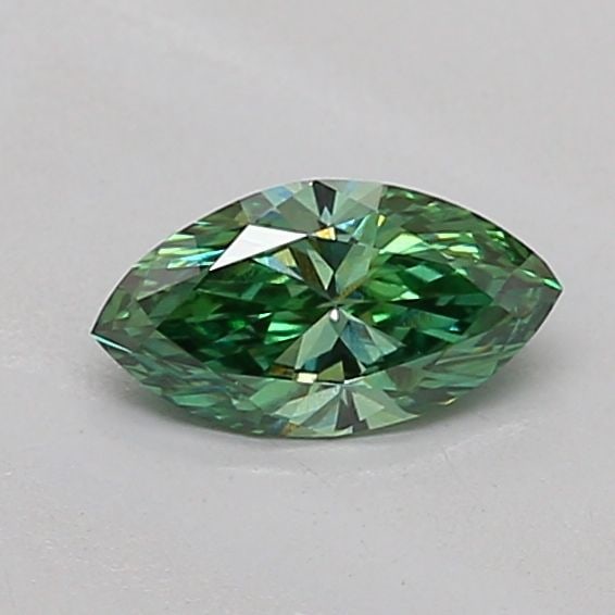 Loose Diamond - MARQUISE 0.34ct Fancy Vivid Green VS1: Loose Diamond - MARQUISE 0.34ct Fancy Vivid Green VS1 Source: This is a real non-mined Diamond that has been grown in a lab Shape: MARQUISE Carats: 0.34 Color: Fancy Vivid Green Certification: IGI Vid