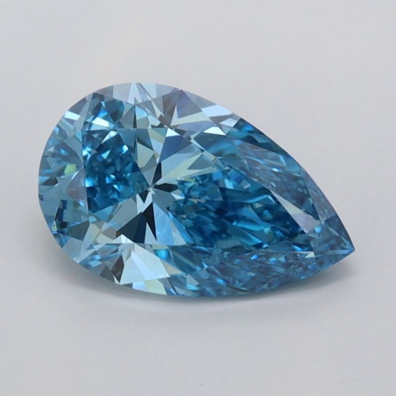 Loose Diamond - PEAR 1.0ct Fancy Vivid Blue VS1: Loose Diamond - PEAR 1.0ct Fancy Vivid Blue VS1 Source: This is a real non-mined Diamond that has been grown in a lab Shape: PEAR Carats: 1.0 Color: Fancy Vivid Blue Certification: IGI Video: