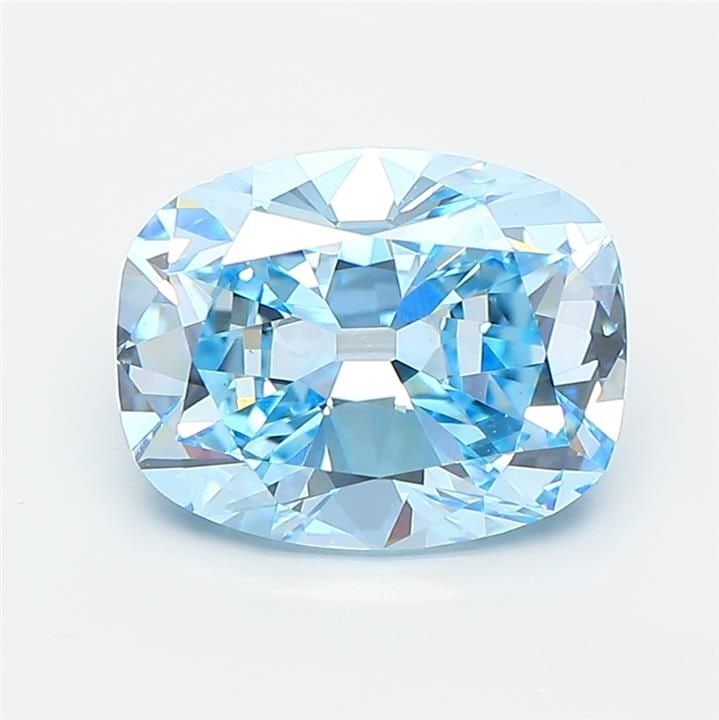 Loose Diamond - CUSHION BRILLIANT 2.71ct Fancy Vivid Blue VVS2: Loose Diamond - CUSHION BRILLIANT 2.71ct Fancy Vivid Blue VVS2 Source: This is a real non-mined Diamond that has been grown in a lab Shape: CUSHION BRILLIANT Carats: 2.71 Color: Fancy Vivid Blue Certi