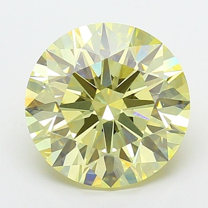 Ideal Loose Diamond - ROUND 5.08ct Fancy Light Yellow VVS2: Ideal Loose Diamond - ROUND 5.08ct Fancy Light Yellow VVS2 Source: This is a real non-mined Diamond that has been grown in a lab Shape: ROUND Carats: 5.08 Color: Fancy Light Yellow Certification: IGI 