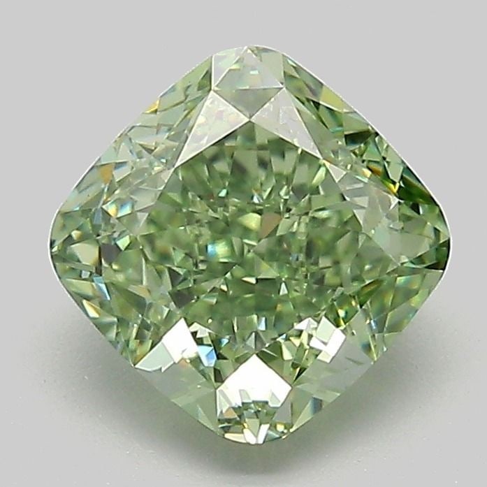 Loose Diamond - CUSHION MODIFIED 2.04ct Fancy Vivid Green VVS2: Loose Diamond - CUSHION MODIFIED 2.04ct Fancy Vivid Green VVS2 Source: This is a real non-mined Diamond that has been grown in a lab Shape: CUSHION MODIFIED Carats: 2.04 Color: Fancy Vivid Green Certi