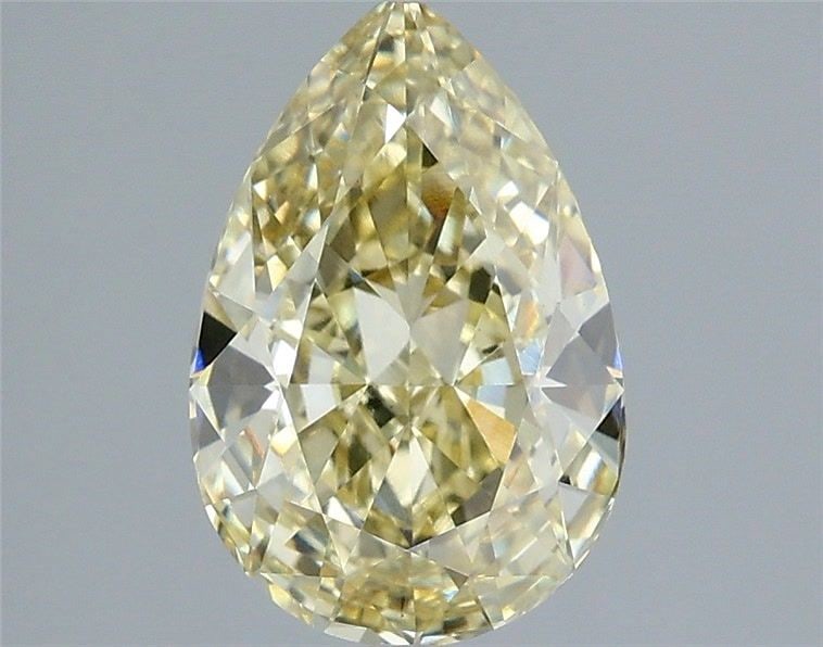 Loose Diamond - PEAR 2.05ct Fancy Light Yellow VS1: Loose Diamond - PEAR 2.05ct Fancy Light Yellow VS1 Source: This is a real non-mined Diamond that has been grown in a lab Shape: PEAR Carats: 2.05 Color: Fancy Light Yellow Certification: IGI Video: