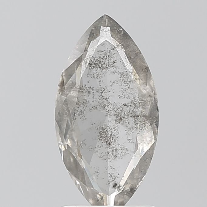Loose Diamond - MARQUISE 1.06ct Salt and Pepper I2: Loose Diamond - MARQUISE 1.06ct Salt and Pepper I2 Source: This is a real non-mined Diamond that has been grown in a lab Shape: MARQUISE Carats: 1.06 Color: Salt and Pepper Certification: NONE Video: