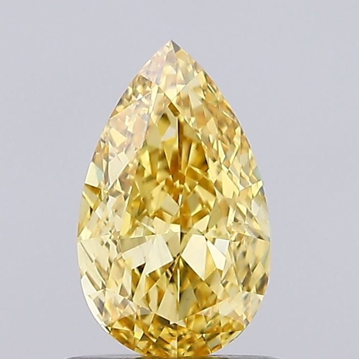 Loose Diamond - PEAR 1.06ct Fancy Intense Yellow VVS2: Loose Diamond - PEAR 1.06ct Fancy Intense Yellow VVS2 Source: This is a real non-mined Diamond that has been grown in a lab Shape: PEAR Carats: 1.06 Color: Fancy Intense Yellow Certification: IGI Vide