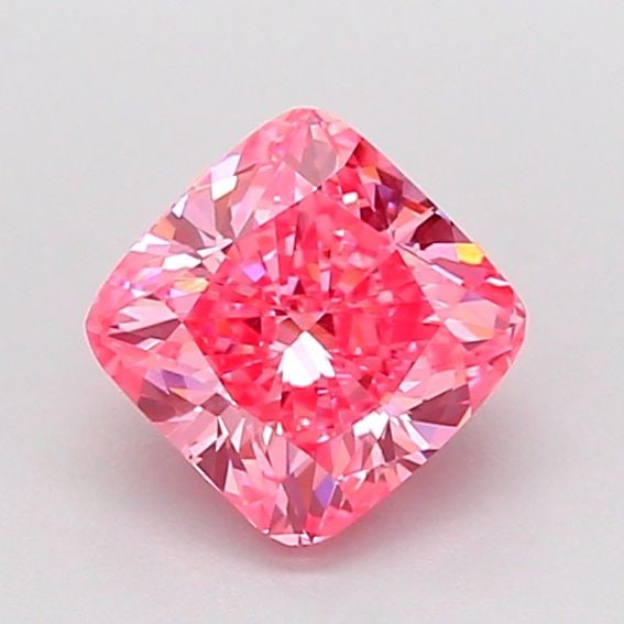 Loose Diamond - CUSHION BRILLIANT 0.93ct Fancy Vivid Pink VVS2: Loose Diamond - CUSHION BRILLIANT 0.93ct Fancy Vivid Pink VVS2 Source: This is a real non-mined Diamond that has been grown in a lab Shape: CUSHION BRILLIANT Carats: 0.93 Color: Fancy Vivid Pink Certi