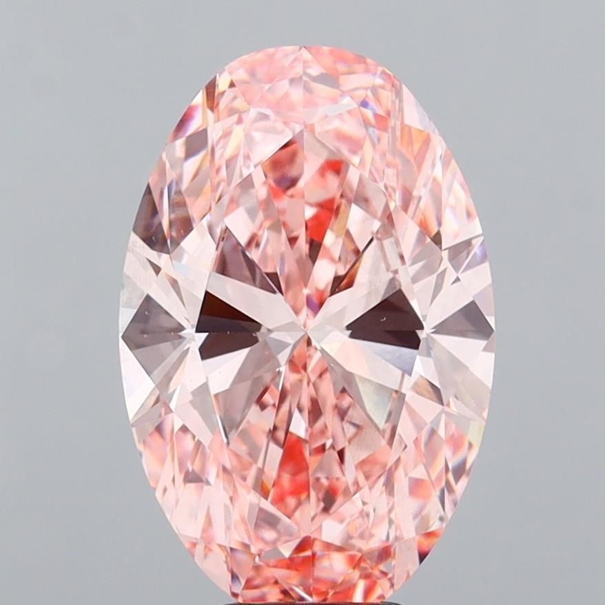 Loose Diamond - OVAL 7.03ct Fancy Vivid Pink VS1: Loose Diamond - OVAL 7.03ct Fancy Vivid Pink VS1 Source: This is a real non-mined Diamond that has been grown in a lab Shape: OVAL Carats: 7.03 Color: Fancy Vivid Pink Certification: IGI Video: