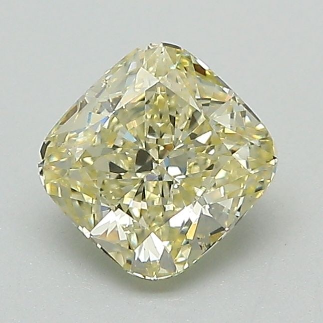 Loose Diamond - CUSHION BRILLIANT 1.03ct Fancy Yellow VS2: Loose Diamond - CUSHION BRILLIANT 1.03ct Fancy Yellow VS2 Source: This is a real non-mined Diamond that has been grown in a lab Shape: CUSHION BRILLIANT Carats: 1.03 Color: Fancy Yellow Certification: