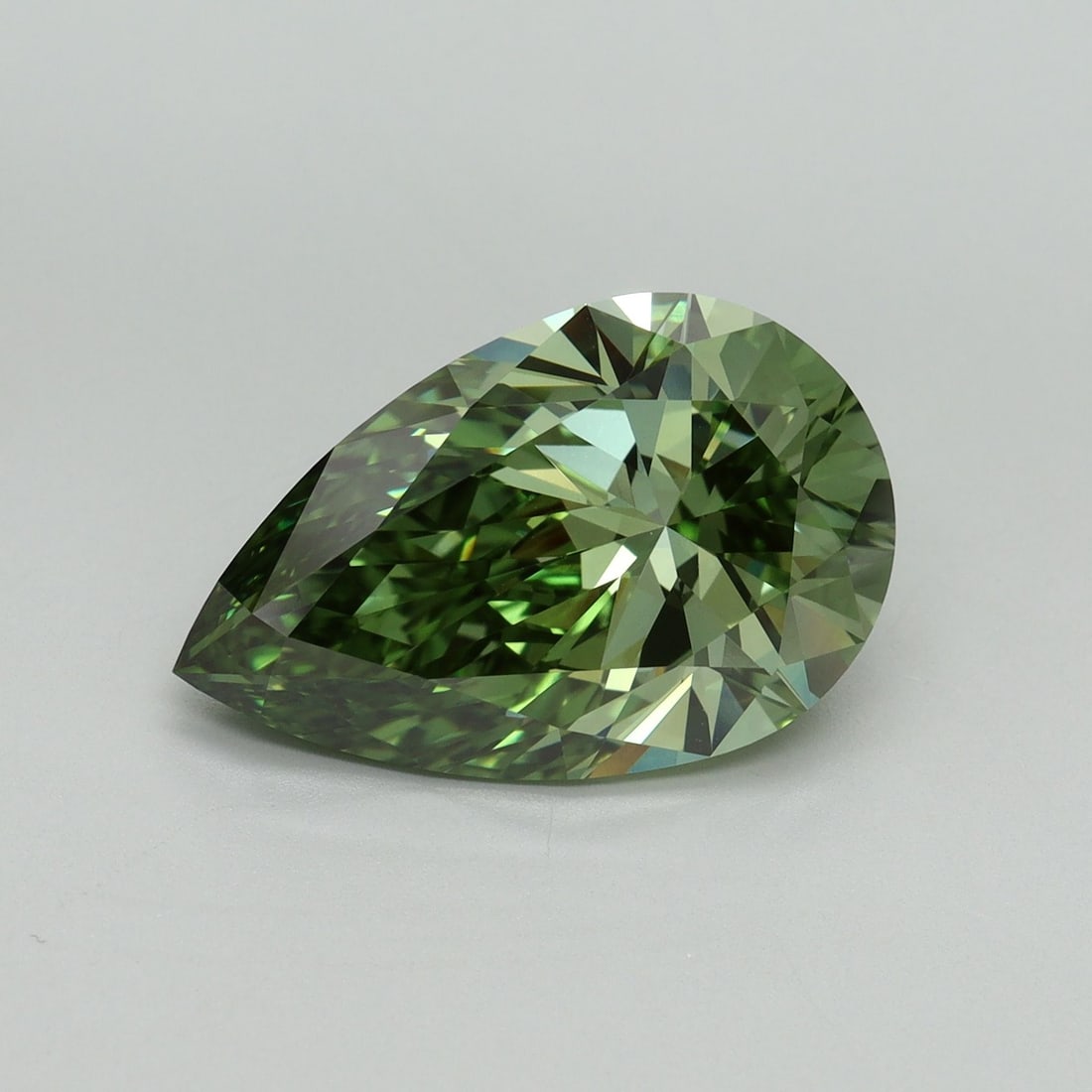 Loose Diamond - PEAR 5.09ct Fancy Vivid Green VVS2 (1 of 1)