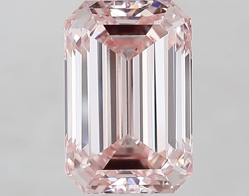 Loose Diamond - EMERALD 3.11ct Fancy Pink VS1: Loose Diamond - EMERALD 3.11ct Fancy Pink VS1 Source: This is a real non-mined Diamond that has been grown in a lab Shape: EMERALD Carats: 3.11 Color: Fancy Pink Certification: IGI Video: