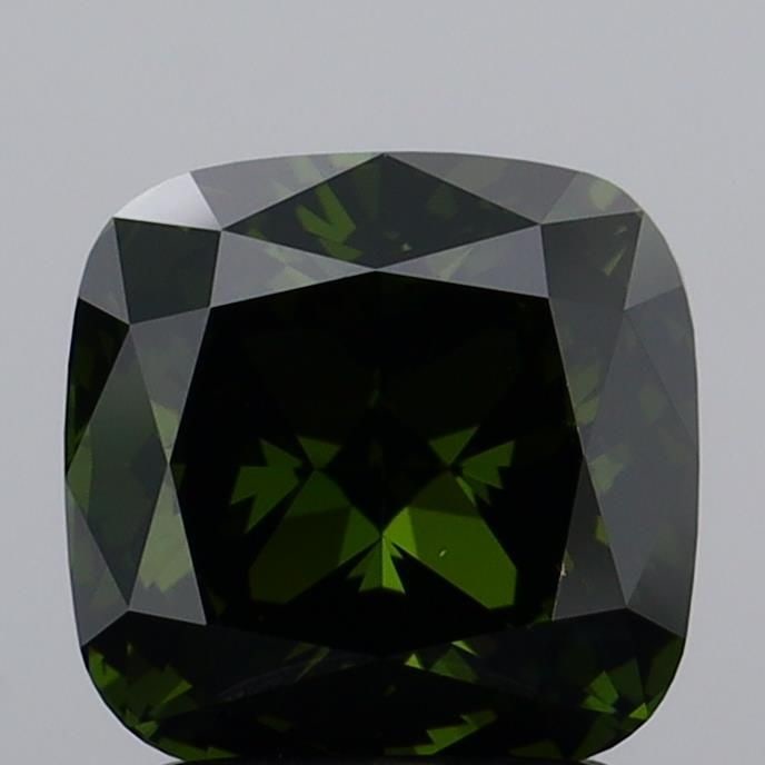 Loose Diamond - CUSHION MODIFIED 2.01ct Fancy Vivid Green VS1: Loose Diamond - CUSHION MODIFIED 2.01ct Fancy Vivid Green VS1 Source: This is a real non-mined Diamond that has been grown in a lab Shape: CUSHION MODIFIED Carats: 2.01 Color: Fancy Vivid Green Certif