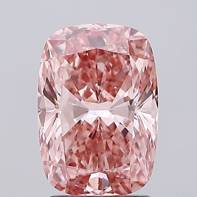 Loose Diamond - CUSHION MODIFIED 2.21ct Fancy Vivid Pink VS2: Loose Diamond - CUSHION MODIFIED 2.21ct Fancy Vivid Pink VS2 Source: This is a real non-mined Diamond that has been grown in a lab Shape: CUSHION MODIFIED Carats: 2.21 Color: Fancy Vivid Pink Certific