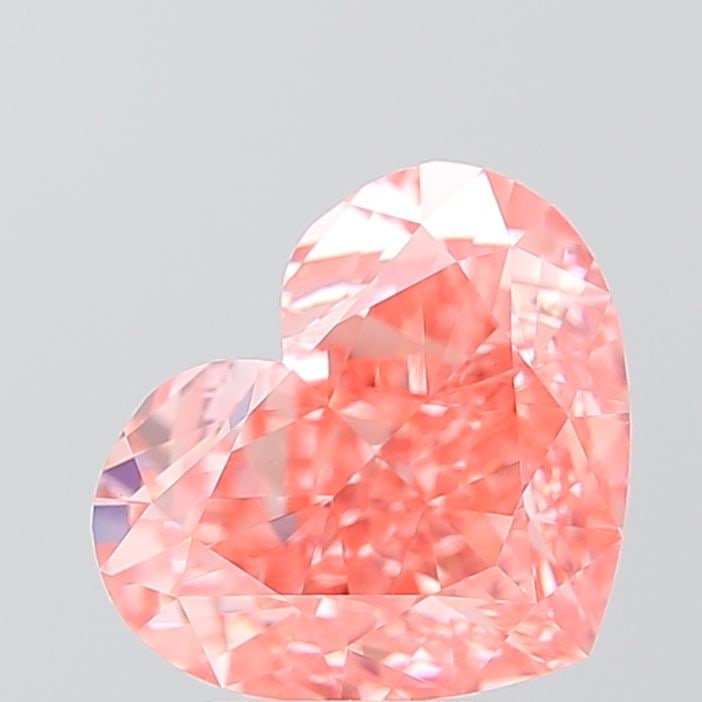 Loose Diamond - HEART 4.11ct Fancy Vivid Pink VS1: Loose Diamond - HEART 4.11ct Fancy Vivid Pink VS1 Source: This is a real non-mined Diamond that has been grown in a lab Shape: HEART Carats: 4.11 Color: Fancy Vivid Pink Certification: IGI Video: