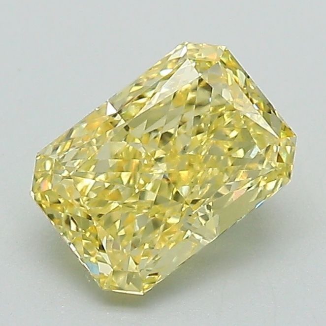 Loose Diamond - RADIANT 1.18ct Fancy Vivid Yellow VS1: Loose Diamond - RADIANT 1.18ct Fancy Vivid Yellow VS1 Source: This is a real non-mined Diamond that has been grown in a lab Shape: RADIANT Carats: 1.18 Color: Fancy Vivid Yellow Certification: IGI Vid