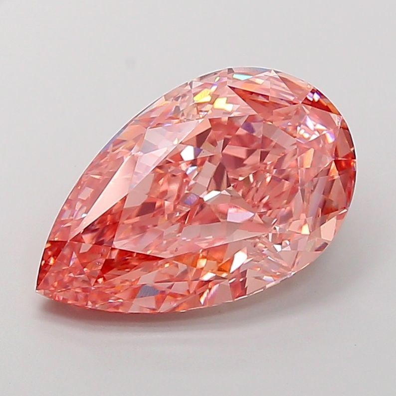 Loose Diamond - PEAR 11.11ct Fancy Vivid Pink VS1: Loose Diamond - PEAR 11.11ct Fancy Vivid Pink VS1 Source: This is a real non-mined Diamond that has been grown in a lab Shape: PEAR Carats: 11.11 Color: Fancy Vivid Pink Certification: IGI Video: