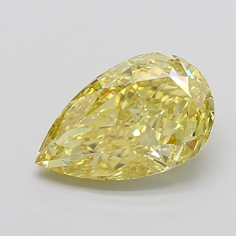 Loose Diamond - PEAR 4.9ct Fancy Vivid Yellow VS1: Loose Diamond - PEAR 4.9ct Fancy Vivid Yellow VS1 Source: This is a real non-mined Diamond that has been grown in a lab Shape: PEAR Carats: 4.9 Color: Fancy Vivid Yellow Certification: IGI Video: