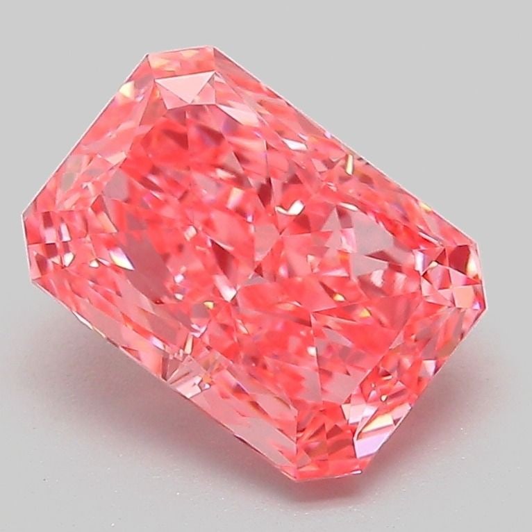 Loose Diamond - RADIANT 2.09ct Fancy Vivid Pink VVS2: Loose Diamond - RADIANT 2.09ct Fancy Vivid Pink VVS2 Source: This is a real non-mined Diamond that has been grown in a lab Shape: RADIANT Carats: 2.09 Color: Fancy Vivid Pink Certification: IGI Video:
