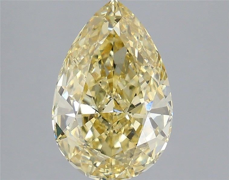 Loose Diamond - PEAR 3.51ct Fancy Intense Yellow VVS2: Loose Diamond - PEAR 3.51ct Fancy Intense Yellow VVS2 Source: This is a real non-mined Diamond that has been grown in a lab Shape: PEAR Carats: 3.51 Color: Fancy Intense Yellow Certification: IGI Vide