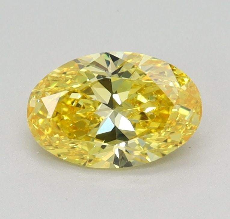 Loose Diamond - OVAL 0.58ct Fancy Intense Yellow VVS2: Loose Diamond - OVAL 0.58ct Fancy Intense Yellow VVS2 Source: This is a real non-mined Diamond that has been grown in a lab Shape: OVAL Carats: 0.58 Color: Fancy Intense Yellow Certification: IGI Vide