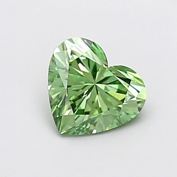 Loose Diamond - HEART 1.02ct Fancy Vivid Green VS2: Loose Diamond - HEART 1.02ct Fancy Vivid Green VS2 Source: This is a real non-mined Diamond that has been grown in a lab Shape: HEART Carats: 1.02 Color: Fancy Vivid Green Certification: IGI Video: