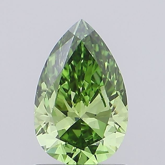Loose Diamond - PEAR 1.0ct Fancy Vivid Green VS1: Loose Diamond - PEAR 1.0ct Fancy Vivid Green VS1 Source: This is a real non-mined Diamond that has been grown in a lab Shape: PEAR Carats: 1.0 Color: Fancy Vivid Green Certification: IGI Video: