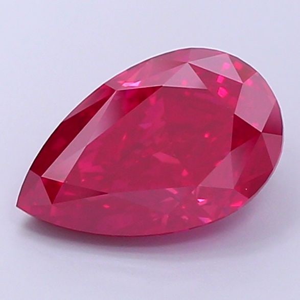 Loose Diamond - PEAR 3.06ct Fancy Vivid Red VS1: Loose Diamond - PEAR 3.06ct Fancy Vivid Red VS1 Source: This is a real non-mined Diamond that has been grown in a lab Shape: PEAR Carats: 3.06 Color: Fancy Vivid Red Certification: IGI Video: