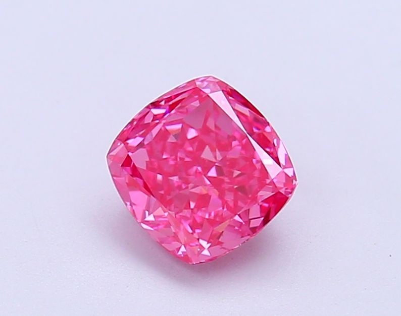 Loose Diamond - CUSHION MODIFIED 1.06ct Fancy Vivid Pink VS1: Loose Diamond - CUSHION MODIFIED 1.06ct Fancy Vivid Pink VS1 Source: This is a real non-mined Diamond that has been grown in a lab Shape: CUSHION MODIFIED Carats: 1.06 Color: Fancy Vivid Pink Certific