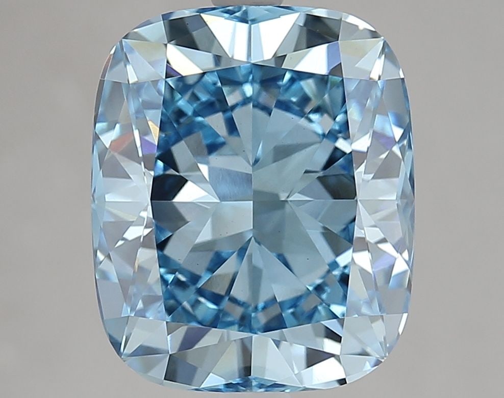 Loose Diamond - CUSHION MODIFIED 5.2ct Fancy Vivid Blue VVS2: Loose Diamond - CUSHION MODIFIED 5.2ct Fancy Vivid Blue VVS2 Source: This is a real non-mined Diamond that has been grown in a lab Shape: CUSHION MODIFIED Carats: 5.2 Color: Fancy Vivid Blue Certifica