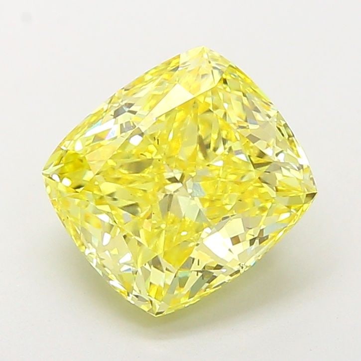 Loose Diamond - CUSHION MODIFIED 4.76ct Fancy Vivid Yellow VS2: Loose Diamond - CUSHION MODIFIED 4.76ct Fancy Vivid Yellow VS2 Source: This is a real non-mined Diamond that has been grown in a lab Shape: CUSHION MODIFIED Carats: 4.76 Color: Fancy Vivid Yellow Cert