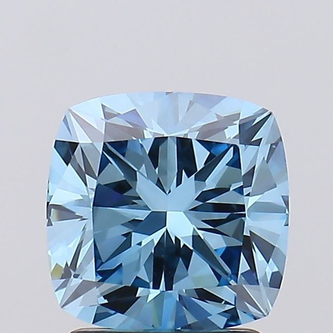 Loose Diamond - CUSHION MODIFIED 2.0ct Fancy Vivid Blue VS1: Loose Diamond - CUSHION MODIFIED 2.0ct Fancy Vivid Blue VS1 Source: This is a real non-mined Diamond that has been grown in a lab Shape: CUSHION MODIFIED Carats: 2.0 Color: Fancy Vivid Blue Certificat