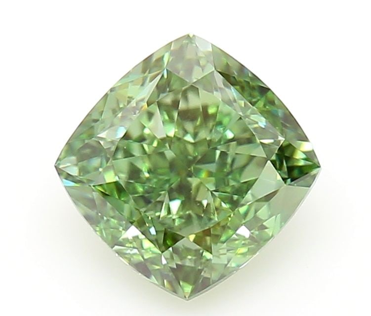 Loose Diamond - CUSHION MODIFIED 1.04ct Fancy Vivid Green VVS2: Loose Diamond - CUSHION MODIFIED 1.04ct Fancy Vivid Green VVS2 Source: This is a real non-mined Diamond that has been grown in a lab Shape: CUSHION MODIFIED Carats: 1.04 Color: Fancy Vivid Green Certi